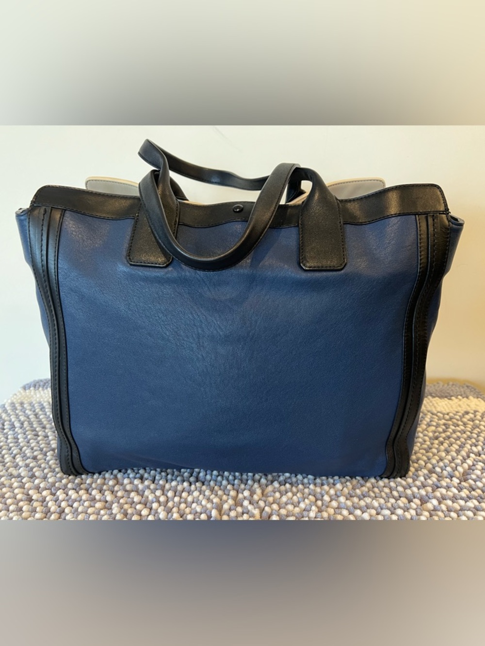 Chloé Blue and Black Tote Bag